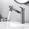 Lavabory BF02 Gunmetal Pull-Down Bathroom Faucet with Dual Sprayer & Mixer Tap