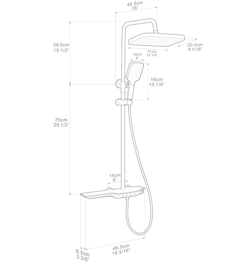 Shower System with Digital Display