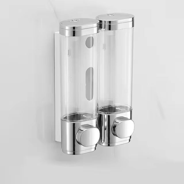 Wall-mounted bathroom accessory for sale, made of durable ABS, suitable for liquid soap, shampoo, and body wash.