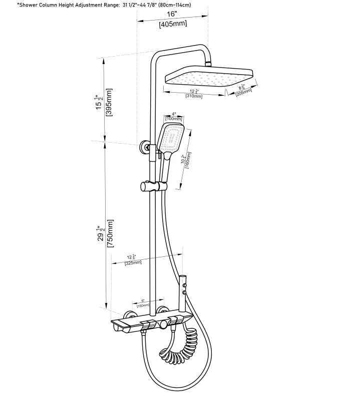 Shower System with Digital Display