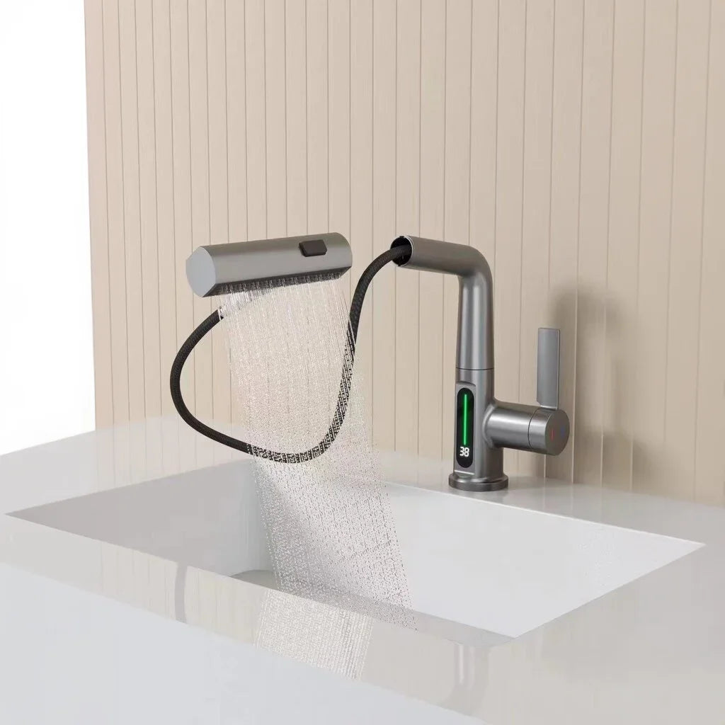 Lavabory KF04: Intelligent Digital Display Pull Out Faucet