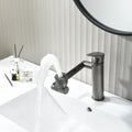 Lavabory BF02 Gunmetal Pull-Down Bathroom Faucet with Dual Sprayer & Mixer Tap