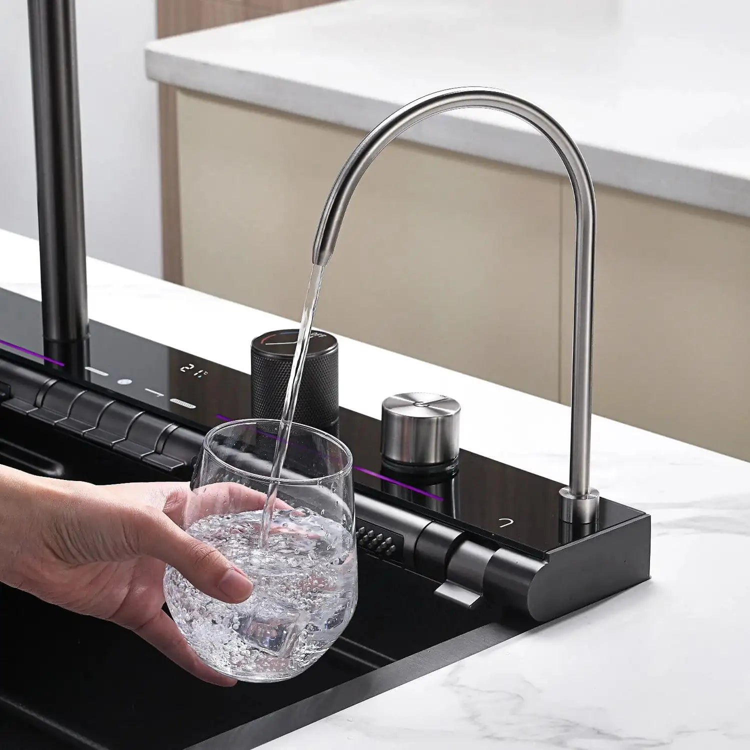 Kitchen Sink Faucet Temperature Digital Display