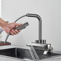 Lavabory KF02: Stylish 360° LCD Pull-out Kitchen Faucet