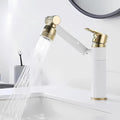 Lavabory BF02 Gunmetal Pull-Down Bathroom Faucet with Dual Sprayer & Mixer Tap